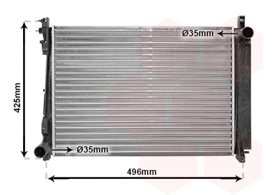 VAN WEZEL Radiaator,mootorijahutus 07002080